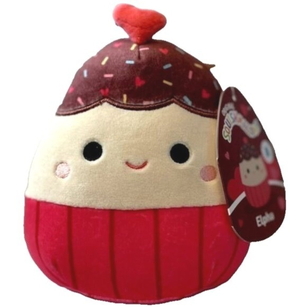 Squishmallow‎ Elpha Cupcake 5" Pink Cream Sprinkles Plush Collector Original Tag